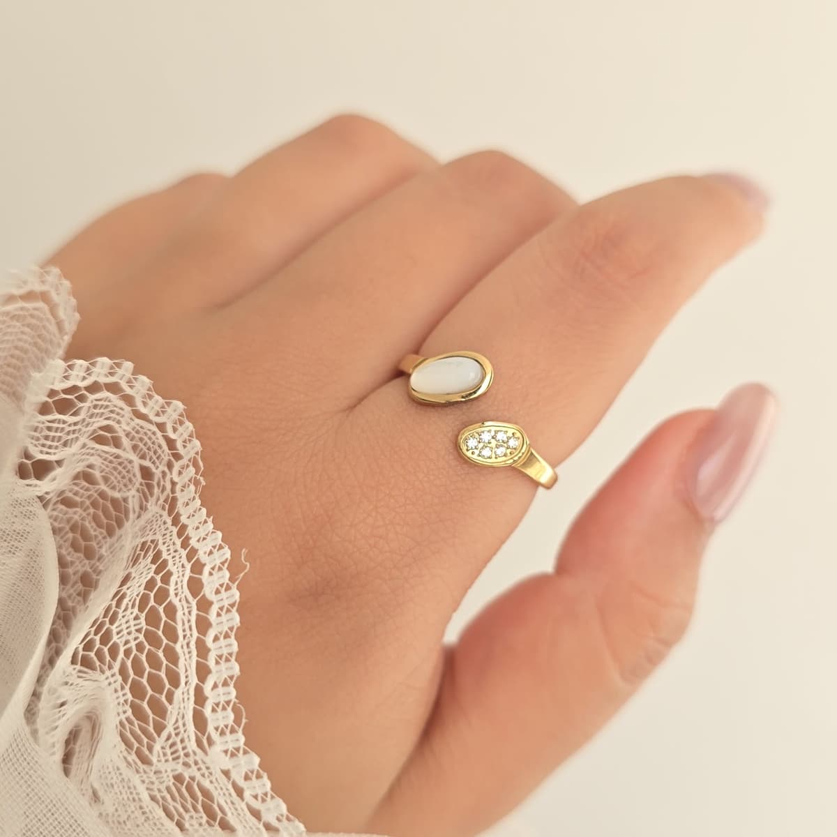 Bague Double Ovale