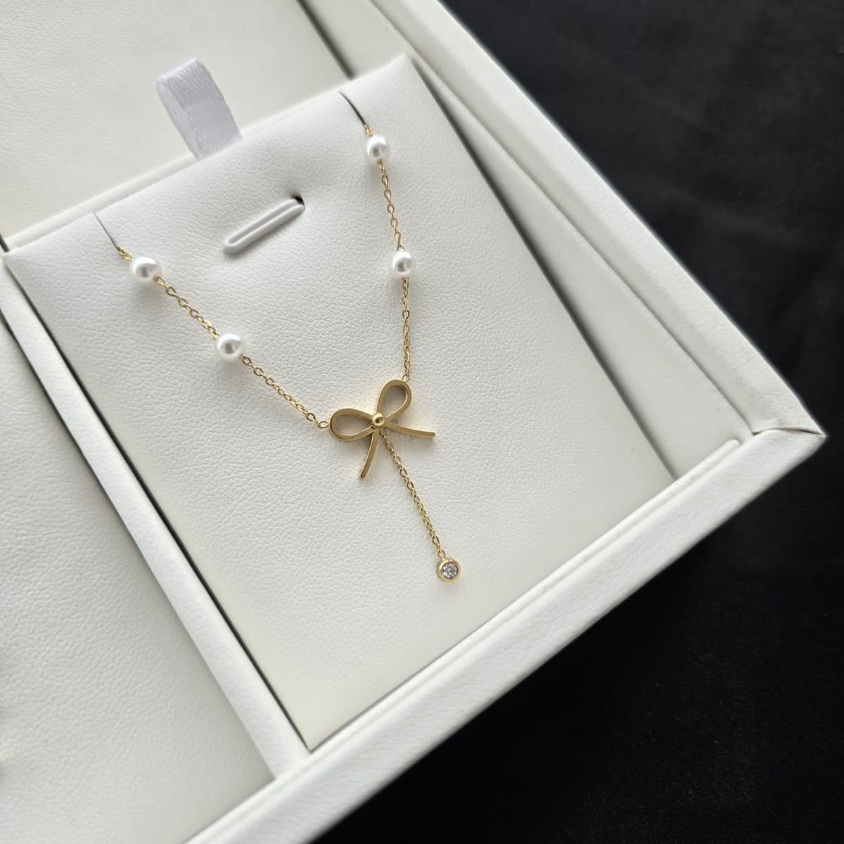 Collier Nœud Perle
